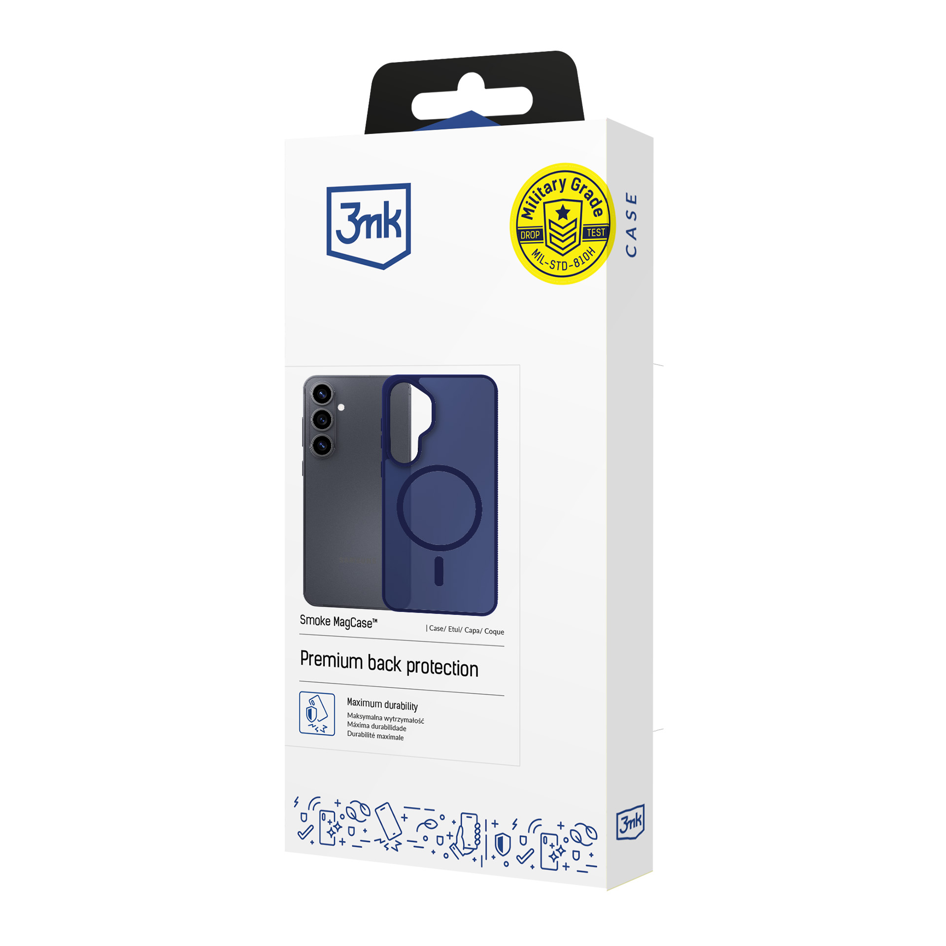 Dėklas 3mk Samsung Galaxy S26 FE - Smoke MagCase Mėlyna (W-3SmoMgBlu-SGS26FE) aprašymas - Prekės nuotrauka