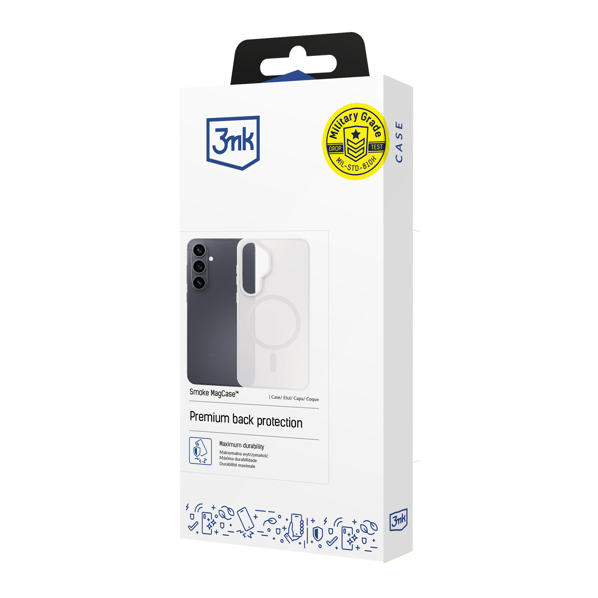Dėklas 3mk Samsung Galaxy S26 FE - Smoke MagCase Baltas (W-3SmoMgWhi-SGS26FE) aprašymas - Prekės nuotrauka