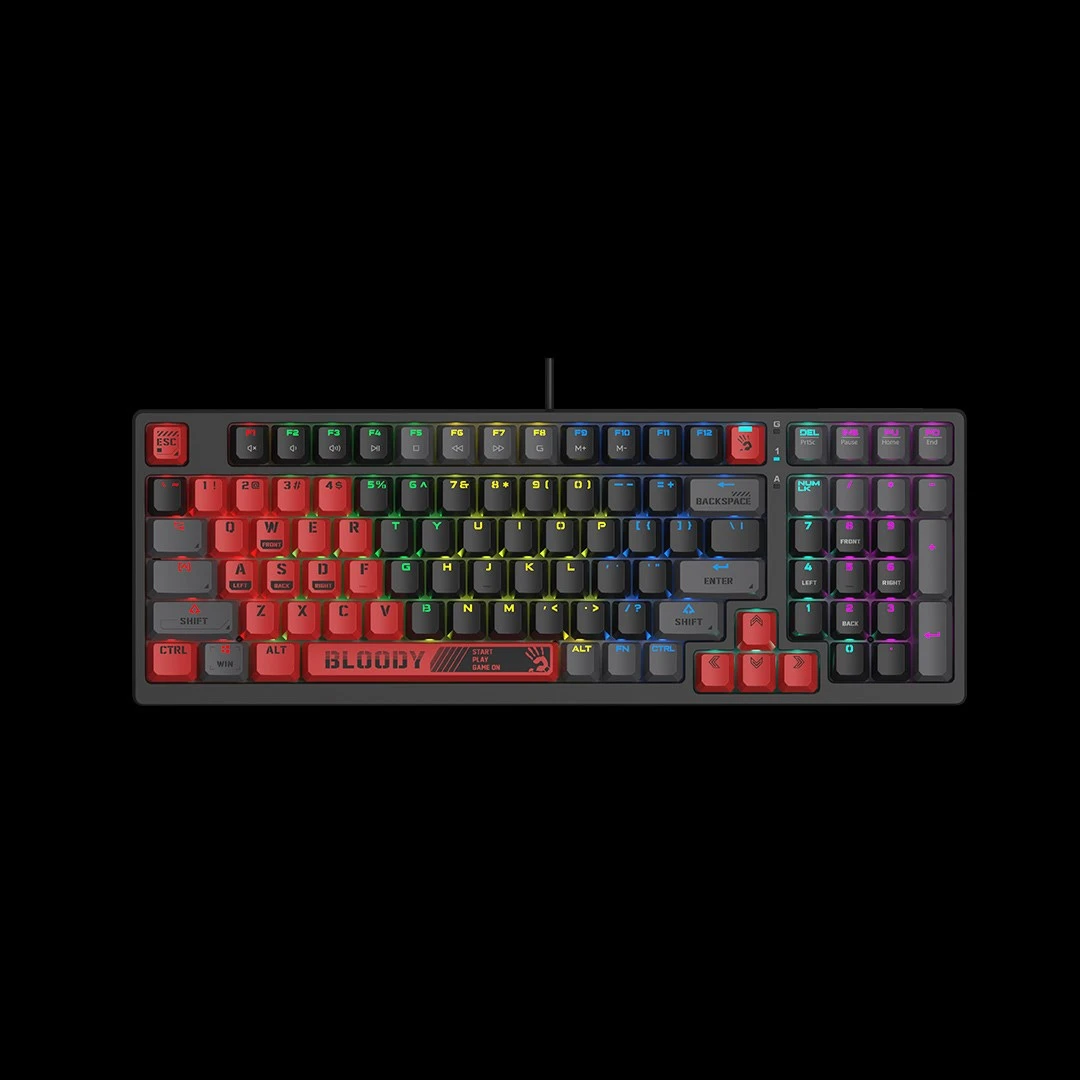Klaviatūra A4Tech Bloody S98 USB Sports Raudona (BLMS Raudona Plus Switches) aprašymas - Prekės nuotrauka Klaviatūra A4Tech Bloody S98 USB Sports Raudona (BLMS Raudona Plus Switches) aprašymas - Prekės nuotrauka