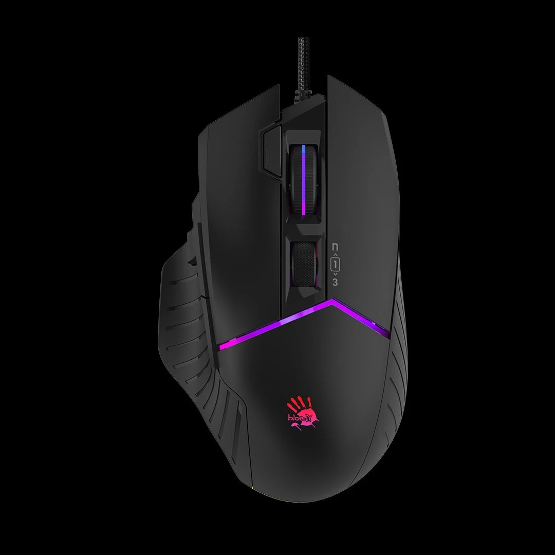 A4tech Bloody Pelė W95 Max aktyvuota, apšviesta žaidimų pelė, 12000 DPI, USB, juoda aprašymas - Prekės nuotrauka