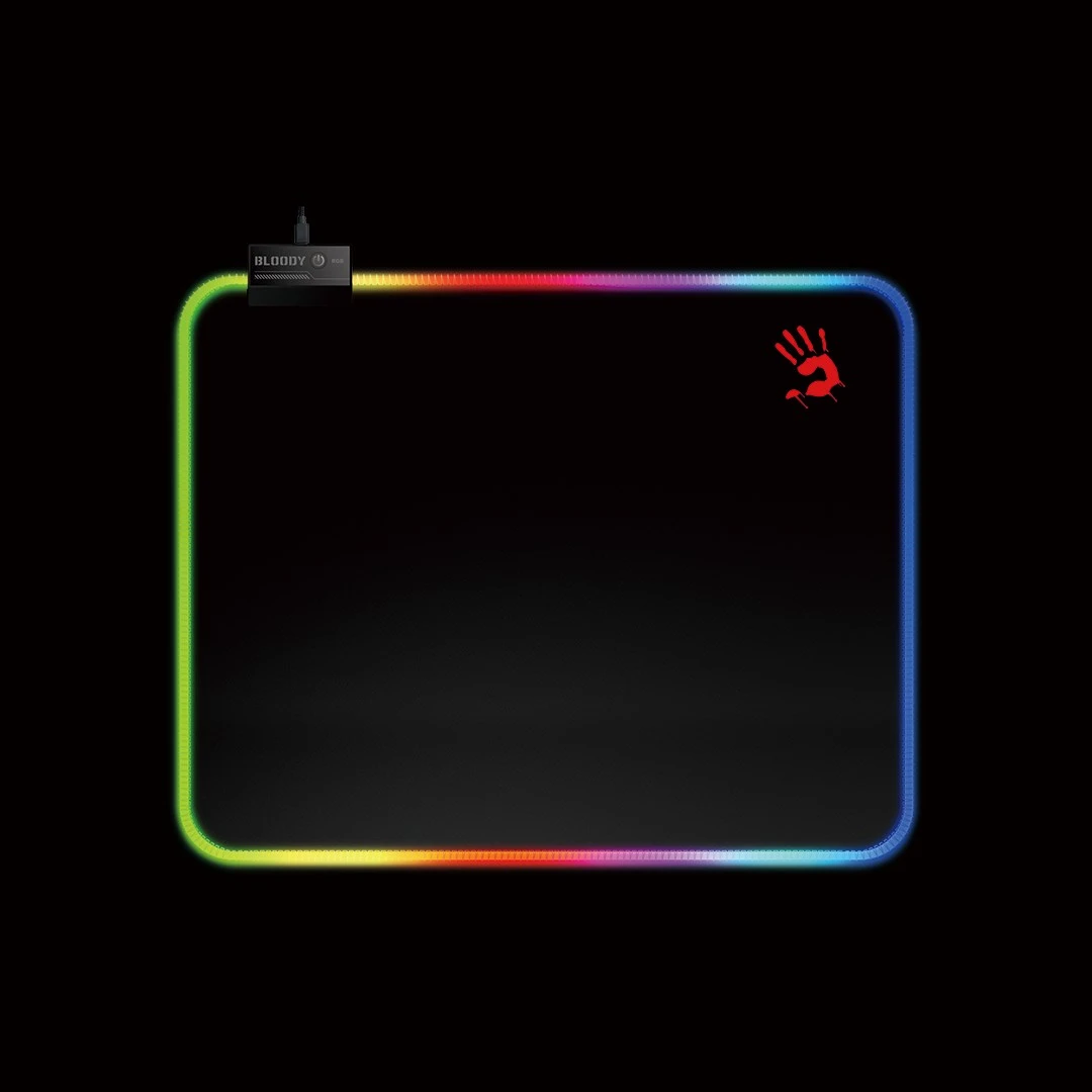 A4tech Bloody Pelės kilimėlis MP-45N, L dydis (450×400mm), RGB, juodas aprašymas - Prekės nuotrauka