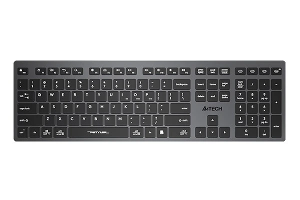 A4tech FBX50C, belaidė biuro klaviatūra, pilka aprašymas - Prekės nuotrauka