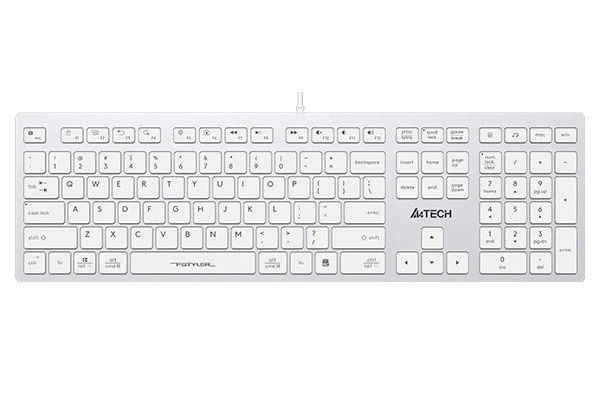A4tech Klaviatūra FX50, biuro klaviatūra, membrana, belaidė, CZ/SK, balta aprašymas - Prekės nuotrauka
