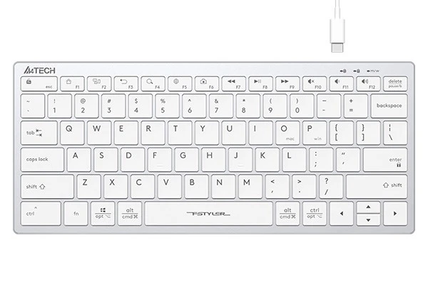 A4tech klaviatūra FX51, biuro klaviatūra, membrana, bevielė, CZ/SK, balta aprašymas - Prekės nuotrauka