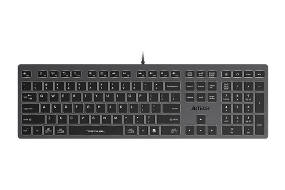 Klaviatūra A4Tech FX60 (FX60-W-GY) aprašymas - Prekės nuotrauka