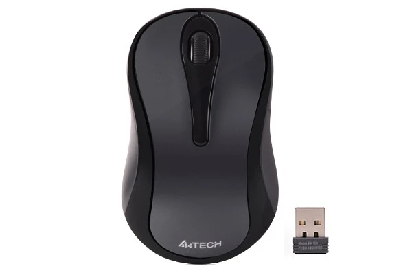 Pelė A4Tech Myś G3-280N, V-Track, bezdrátowa optinė pelė, 1200 DPI, 2.4GHz, pilka aprašymas - Prekės nuotrauka