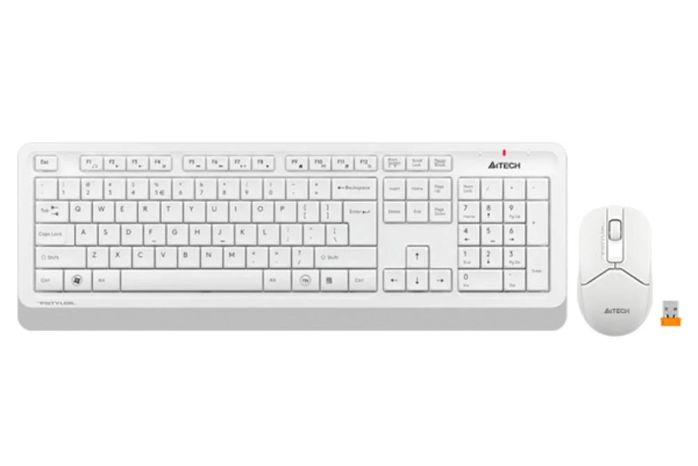 Klaviatūra A4Tech FG1012 Rinkinys klawiatur belaidė CZ, balta su myszą optyczną bezprzewodową, AA, klasyczna, 2.4 [Ghz] aprašymas - Prekės nuotrauka