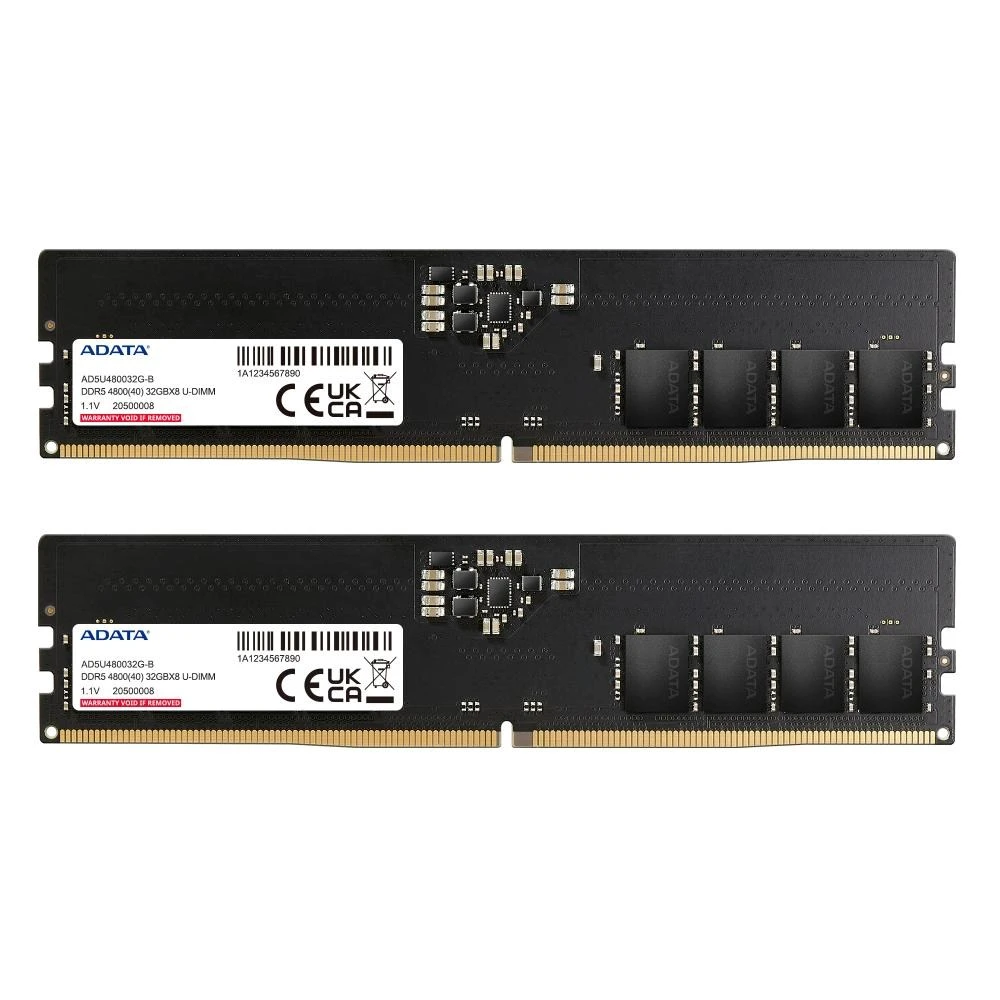 RAM ADATA DDR5 - 32GB - 4800 MHz - CL - 40 Premier Tray - Dvigubas rinkinys aprašymas - Prekės nuotrauka RAM ADATA DDR5 - 32GB - 4800 MHz - CL - 40 Premier Tray - Dvigubas rinkinys aprašymas - Prekės nuotrauka