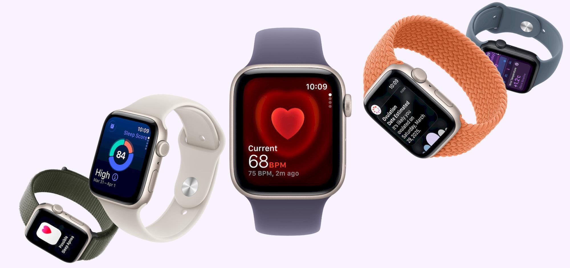 Išmanusis laikrodis „Apple Watch SE 3 GPS“, 40 mm, aliuminio korpusas su vidurnakčio spalvos sportiniu dirželiu – M/L aprašymas - Prekės nuotrauka