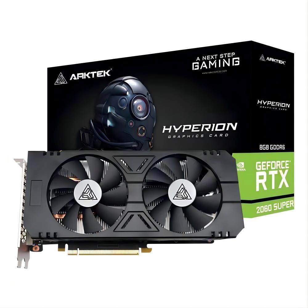 Meta ARKTEK VGA NVIDIA GeForce RTX 2060 Super Hyperion 8GB, RTX 2060 Super, 8GB GDDR6, 1xDP, 1xHDMI, 1xDVI aprašymas - Prekės nuotrauka