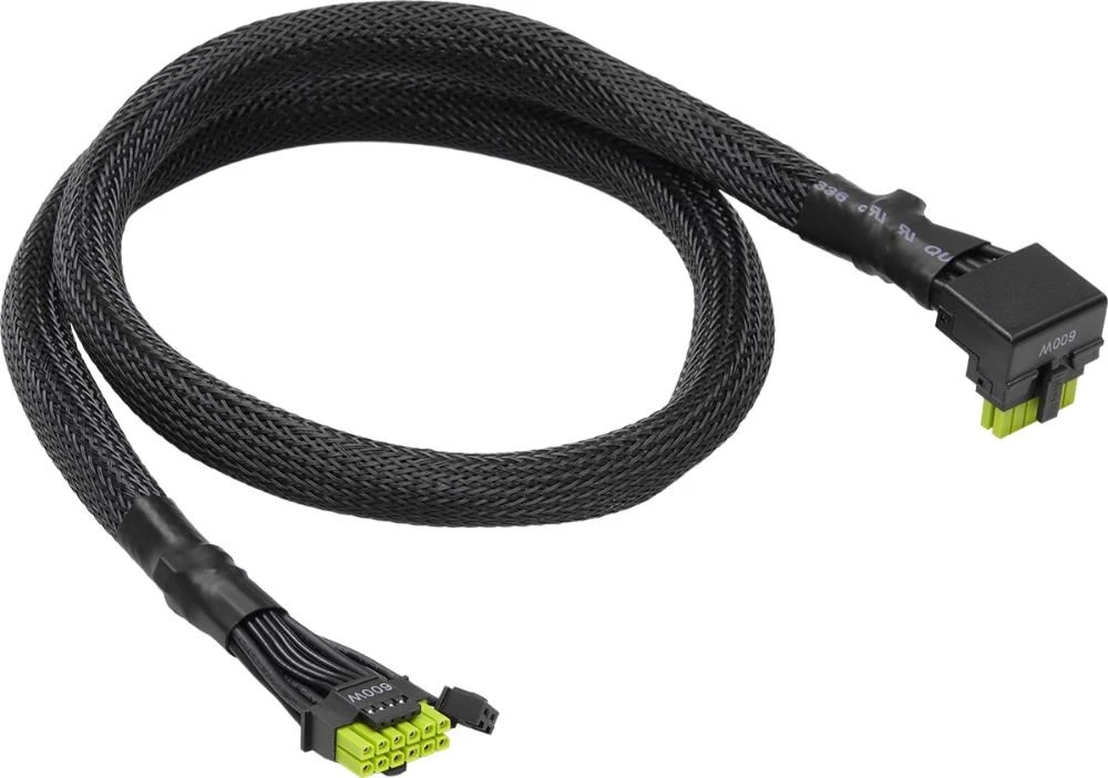 Pagrindinė plokštė ASRock CB-12V2X6L600W GPU 90° jungties kabelis 700 mm 12+4 kontaktų aprašymas - Prekės nuotrauka