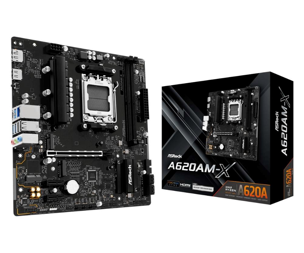 Pagrindinė plokštė ASRock MB Sc AM5 A620AM-X, AMD A620A, 2xDDR5, 1xHDMI, 1xDP aprašymas - Prekės nuotrauka