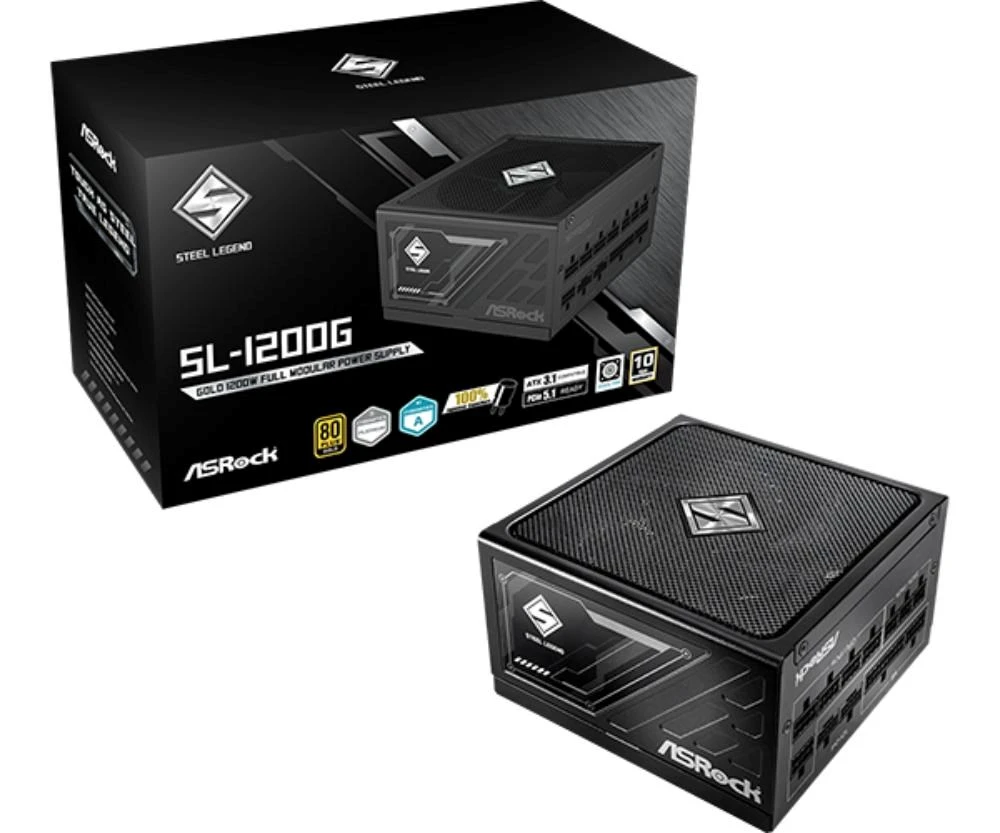 Maitinimo šaltinis ASRock Steel Legend 1200W 80 PLUS Gold aprašymas - Prekės nuotrauka