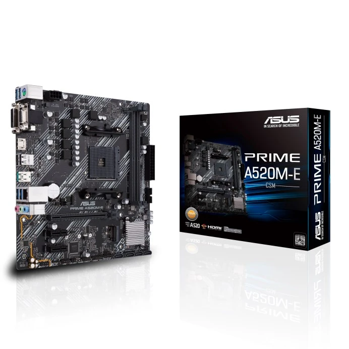 Pagrindinė plokštė ASUS MB Sc AM4 PRIME A520M-E/CSM, AMD A520, 2xDDR4, 1xHDMI, 1xDVI, 1xVGA, mATX aprašymas - Prekės nuotrauka Pagrindinė plokštė ASUS MB Sc AM4 PRIME A520M-E/CSM, AMD A520, 2xDDR4, 1xHDMI, 1xDVI, 1xVGA, mATX aprašymas - Prekės nuotrauka