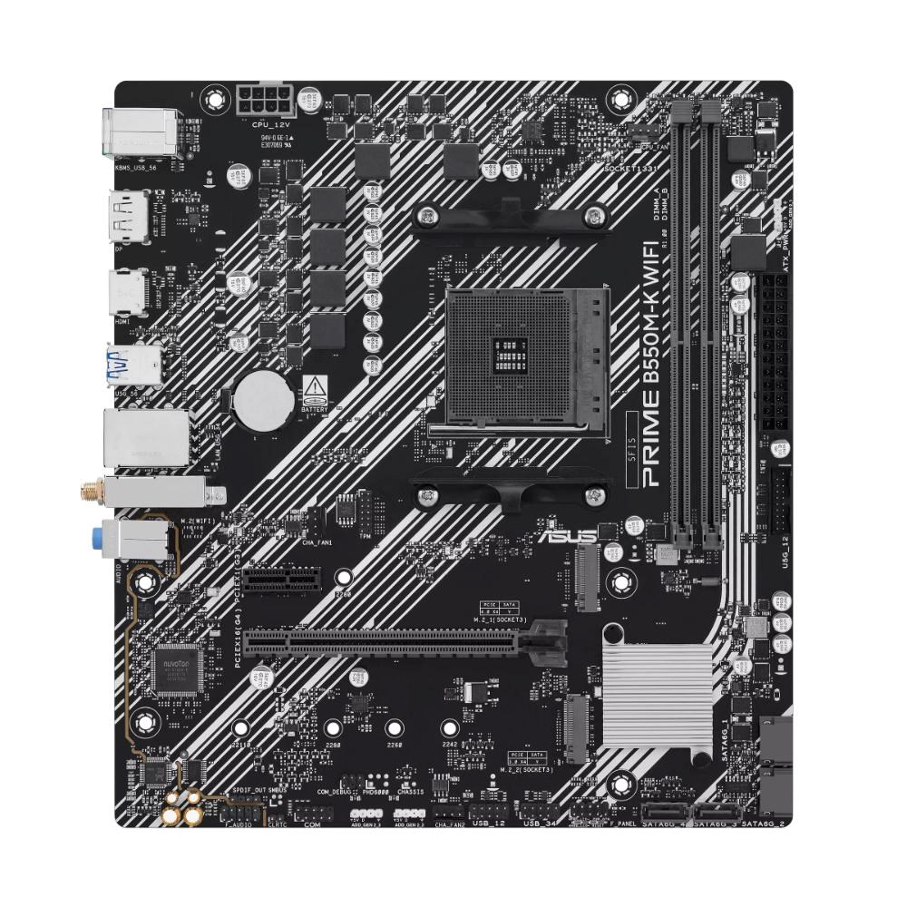 pagrindinė plokštė Asus ASUS MB Sc AM4 PRIME B550M-K WIFI (90MB1R80-M0EAY0) aprašymas - Prekės nuotrauka