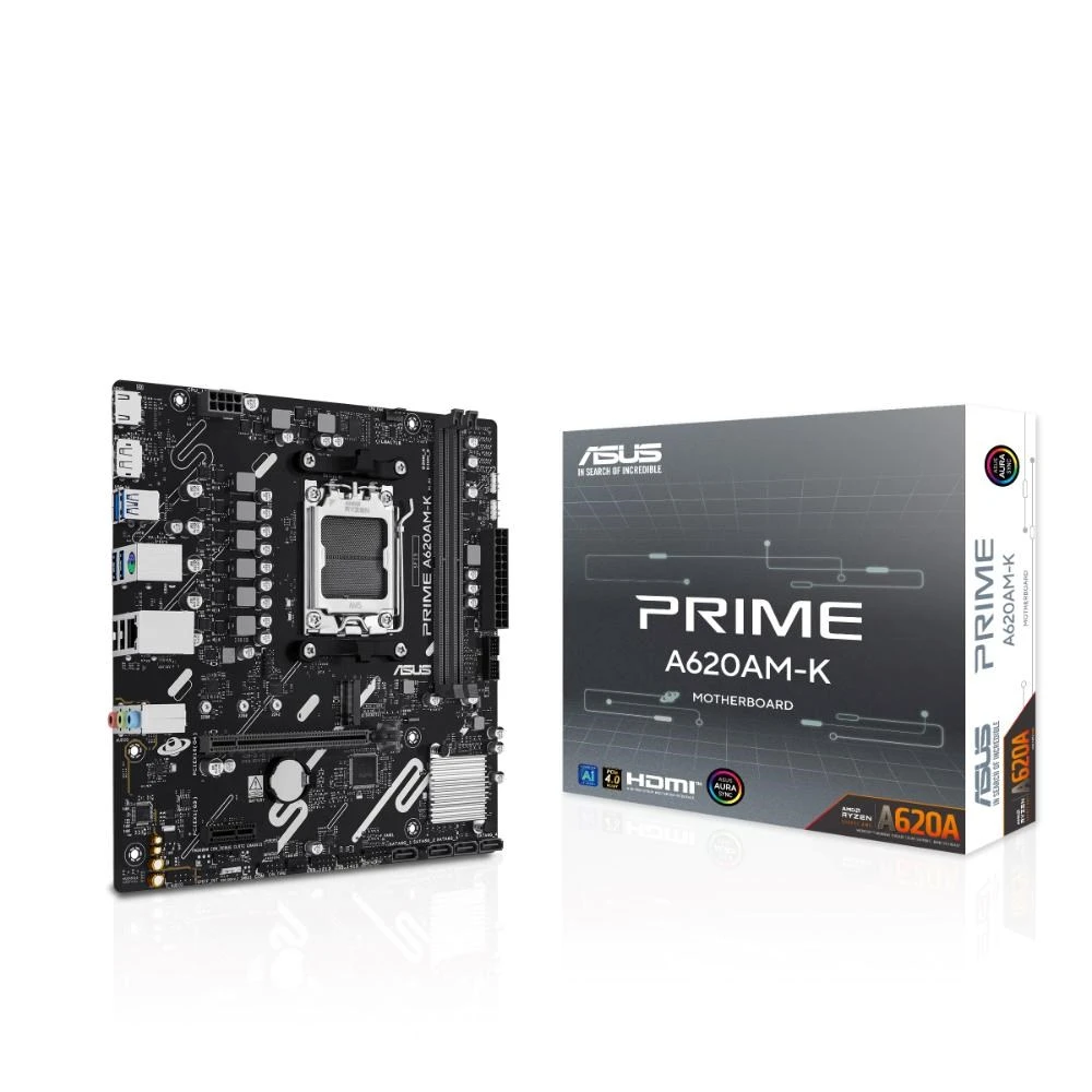 Pagrindinė plokštė ASUS MB Sc AM5 PRIME A620AM-K, 2xDDR5, 1xDP, 1xHDMI, mATX aprašymas - Prekės nuotrauka Pagrindinė plokštė ASUS MB Sc AM5 PRIME A620AM-K, 2xDDR5, 1xDP, 1xHDMI, mATX aprašymas - Prekės nuotrauka