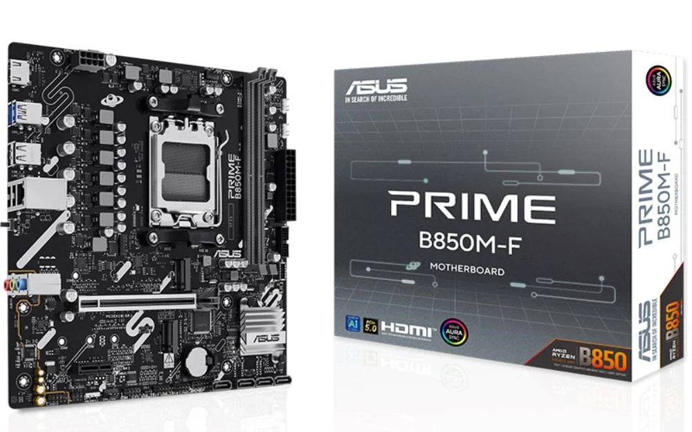 Pagrindinė plokštė ASUS PRIME B850M-F (AM5) (D) aprašymas - Prekės nuotrauka Pagrindinė plokštė ASUS PRIME B850M-F (AM5) (D) aprašymas - Prekės nuotrauka