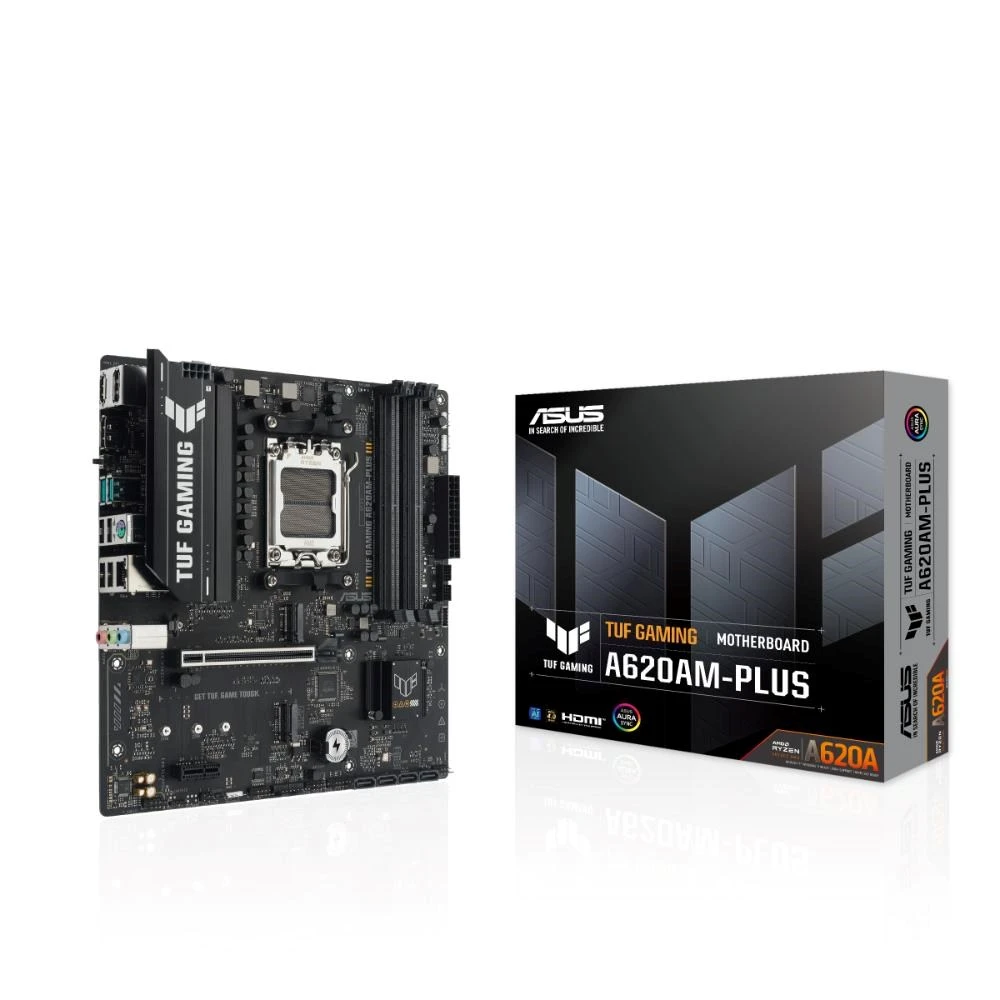 Pagrindinė plokštė ASUS TUF GAMING A620AM-PLUS, AMD, Lizdas AM5, AMD Ryzen 7000 serija, AMD Ryzen 8000 serija, AMD Ryzen 9000 serija, Lizdas AM5, DDR5-SDRAM, 256 GB aprašymas - Prekės nuotrauka Pagrindinė plokštė ASUS TUF GAMING A620AM-PLUS, AMD, Lizdas AM5, AMD Ryzen 7000 serija, AMD Ryzen 8000 serija, AMD Ryzen 9000 serija, Lizdas AM5, DDR5-SDRAM, 256 GB aprašymas - Prekės nuotrauka