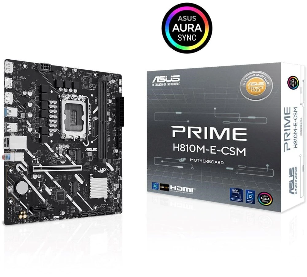 Pagrindinė plokštė ASUS MB Sc LGA1851 PRIME H810M-E-CSM, Intel H810, 2xDDR5, 2xDP, 1xHDMI, mATX aprašymas - Prekės nuotrauka Pagrindinė plokštė ASUS MB Sc LGA1851 PRIME H810M-E-CSM, Intel H810, 2xDDR5, 2xDP, 1xHDMI, mATX aprašymas - Prekės nuotrauka