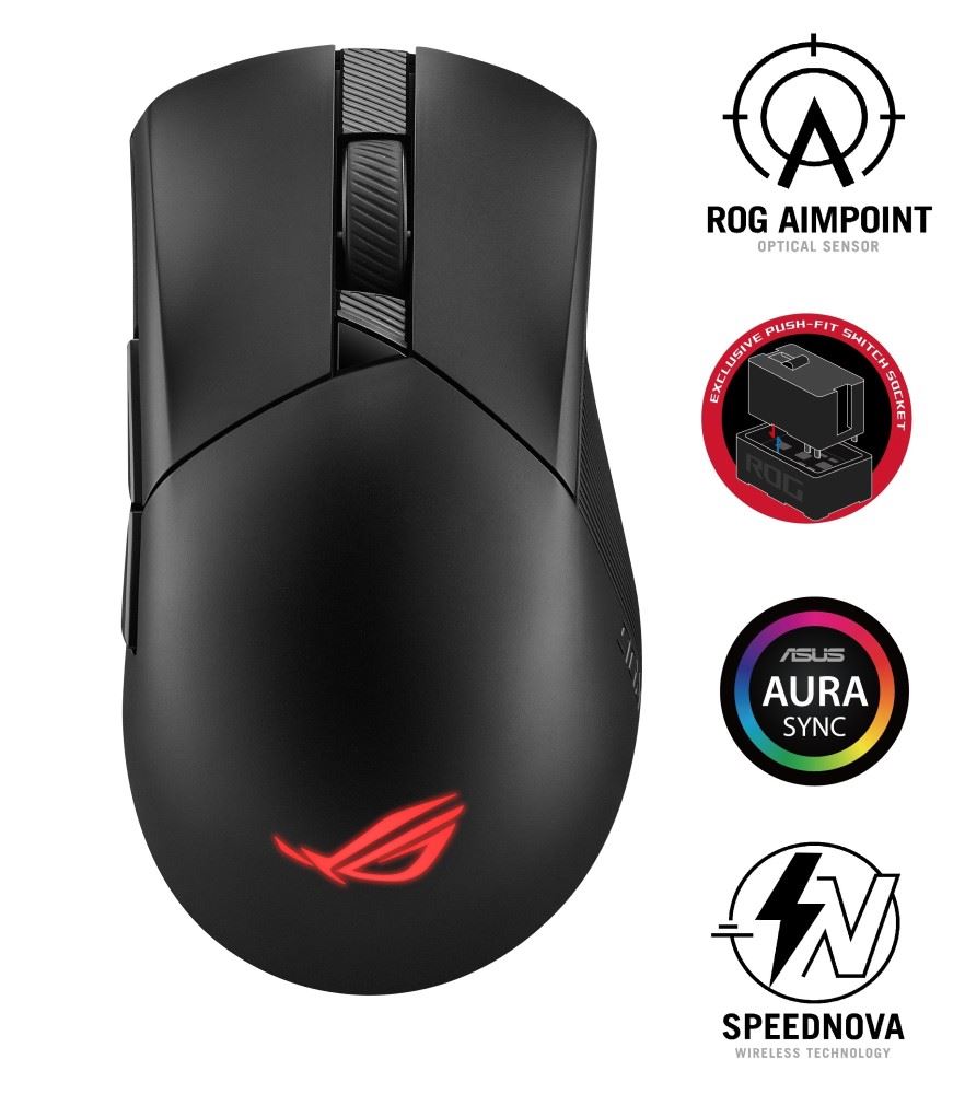 ASUS pelė P711 Gladius III AimPoint, Bezdrátová, 2.4GHz, BT 5.1, juoda aprašymas - Prekės nuotrauka ASUS pelė P711 Gladius III AimPoint, Bezdrátová, 2.4GHz, BT 5.1, juoda aprašymas - Prekės nuotrauka