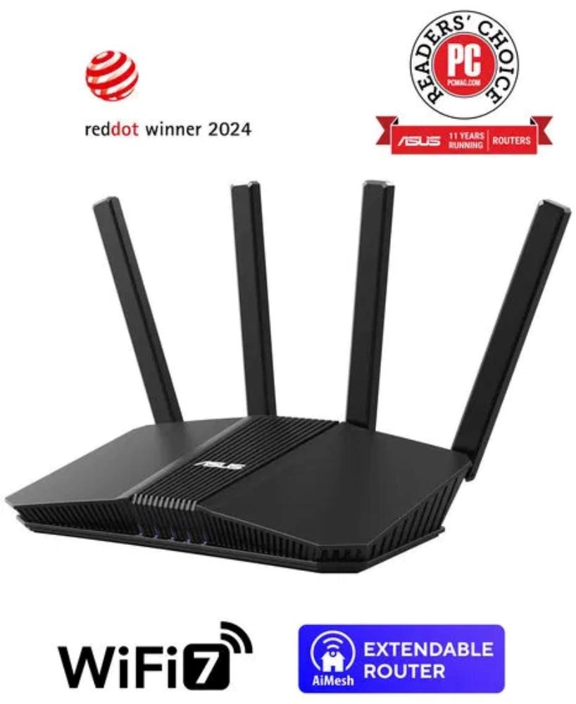 ASUS Maršrutizatorius RT-BE58U V2, IPv6, WiFi 7, 1 GB RAM, 1x USB 3.2 Gen, 3600 Mb/s aprašymas - Prekės nuotrauka