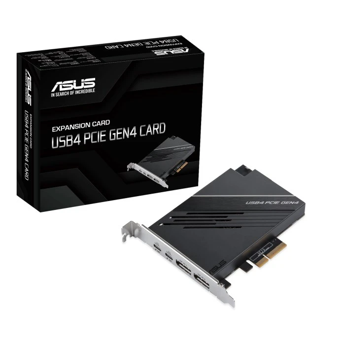 ASUS išplėtimo plokštė USB4 PCIe Gen4, PCIe 4.0 x4, 2x USB4 Type-C, 2x DP aprašymas - Prekės nuotrauka ASUS išplėtimo plokštė USB4 PCIe Gen4, PCIe 4.0 x4, 2x USB4 Type-C, 2x DP aprašymas - Prekės nuotrauka