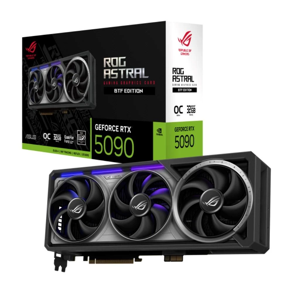 Vaizdo plokštė ASUS GeForce RTX 5090 ROG ASTRAL BTF OC 32GB DLSS 4 aprašymas - Prekės nuotrauka