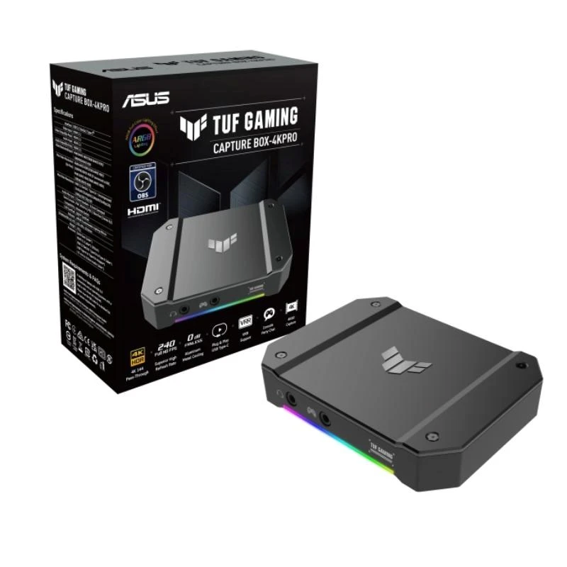 „Asus External TUF Gaming Capture Box“ (90YM00K0-B0EA00) aprašymas - Prekės nuotrauka „Asus External TUF Gaming Capture Box“ (90YM00K0-B0EA00) aprašymas - Prekės nuotrauka