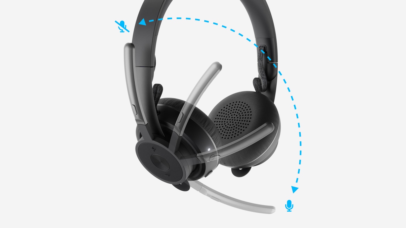 Belaidės universalios ausinės Logitech Zone, su mikrofonu, MSFT, Juodos aprašymas - Prekės nuotrauka