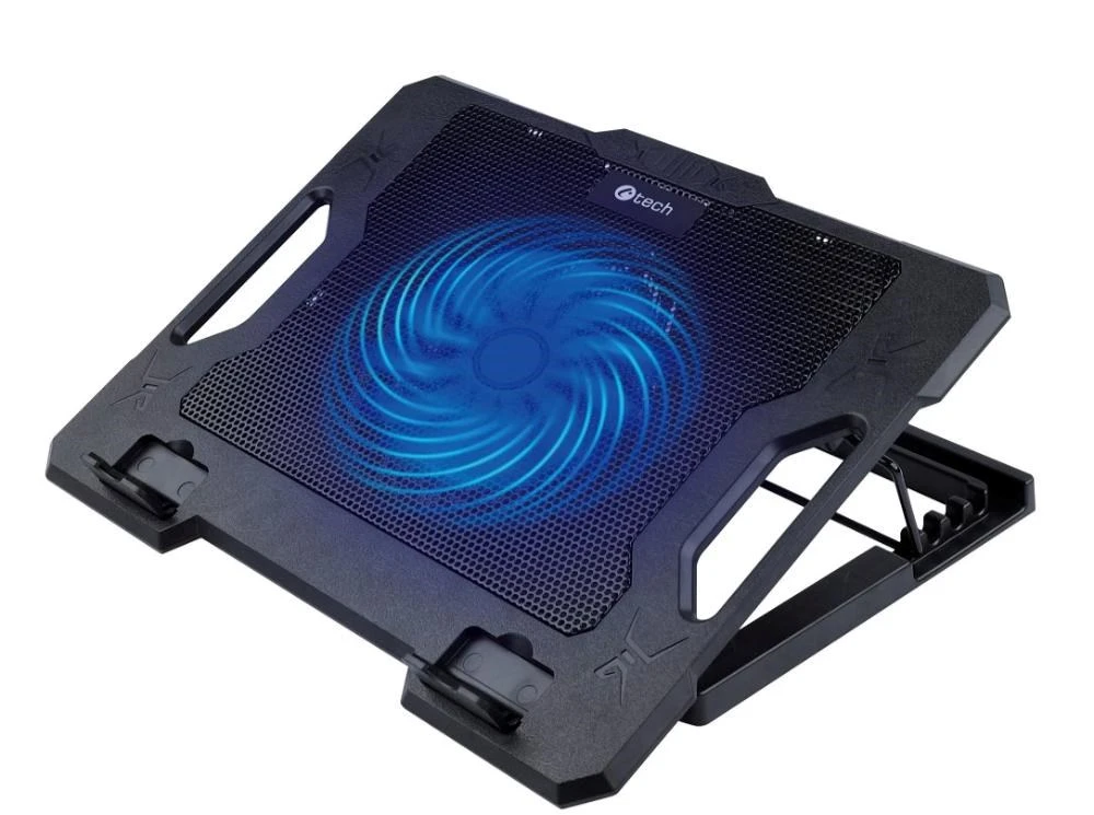 C-TECH aušinimo kilimėlis NTB CLP-S100, iki 17 colių, 1x 140 mm, 2x USB, mėlynas foninis apšvietimas aprašymas - Prekės nuotrauka