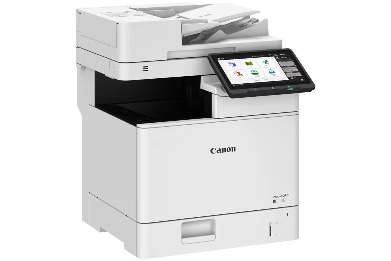 Spausdintuvas Canon imageFORCE 710 series černobílá laserová MF (kopírování/tisk/skenování) A4, 52/62/71 str./min., LCD, USB, LAN aprašymas - Prekės nuotrauka
