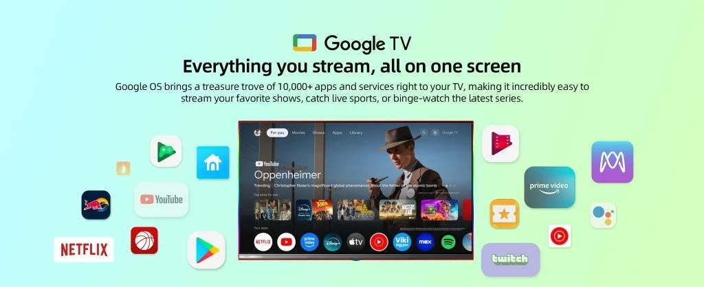 CHiQ L32M9PD televizorius, 32 colių įkroviklis, HD, išmanusis, „Google TV“, „Dolby Audio“, dbx-tv, HDR 10 aprašymas - Prekės nuotrauka CHiQ L32M9PD televizorius, 32 colių įkroviklis, HD, išmanusis, „Google TV“, „Dolby Audio“, dbx-tv, HDR 10 aprašymas - Prekės nuotrauka
