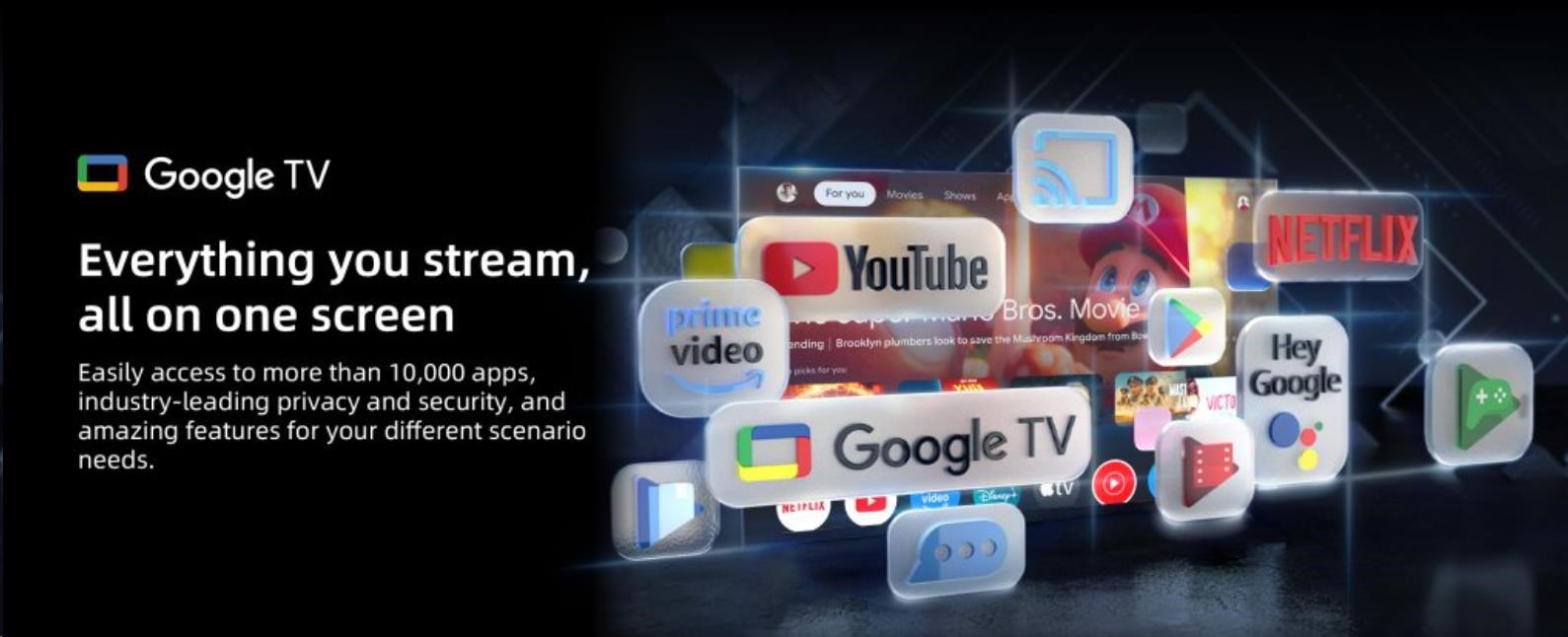 CHiQ L40FT televizorius, 40 colių įstrižainės, FHD, išmanusis, „Google TV“, dbx-TV, „Dolby Audio“, berėmis aprašymas - Prekės nuotrauka CHiQ L40FT televizorius, 40 colių įstrižainės, FHD, išmanusis, „Google TV“, dbx-TV, „Dolby Audio“, berėmis aprašymas - Prekės nuotrauka