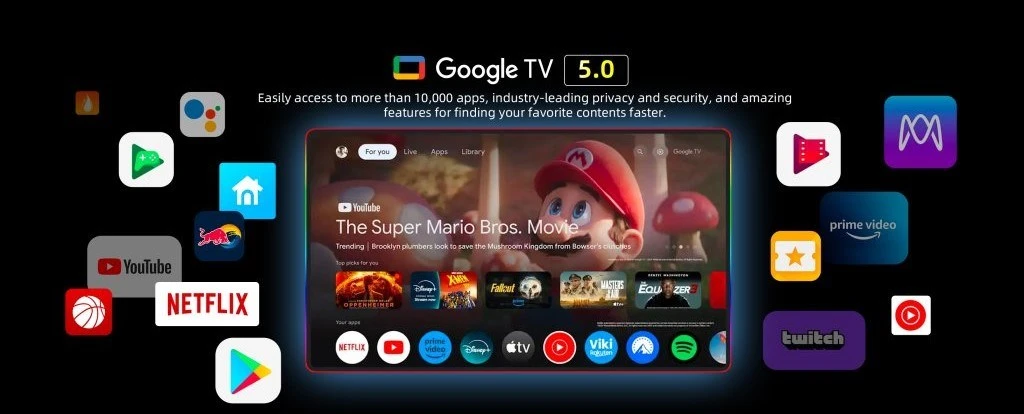 Televizorius CHiQ M55QN9V TV 55 Televizorius CHiQ M55QN9V TV 55