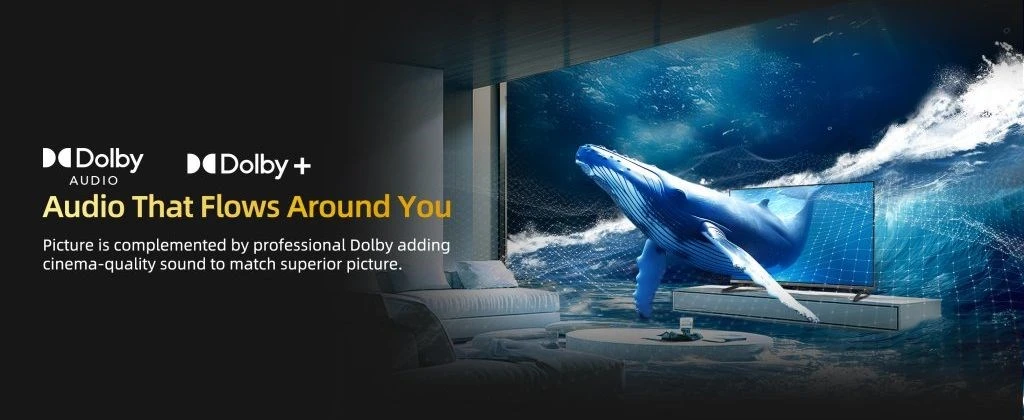 Televizorius CHiQ U55QST TV 55, UHD, QLED, Google TV, DLG 120 Hz, Dolby Audio, Frameless, metaliczna aprašymas - Prekės nuotrauka Televizorius CHiQ U55QST TV 55, UHD, QLED, Google TV, DLG 120 Hz, Dolby Audio, Frameless, metaliczna aprašymas - Prekės nuotrauka