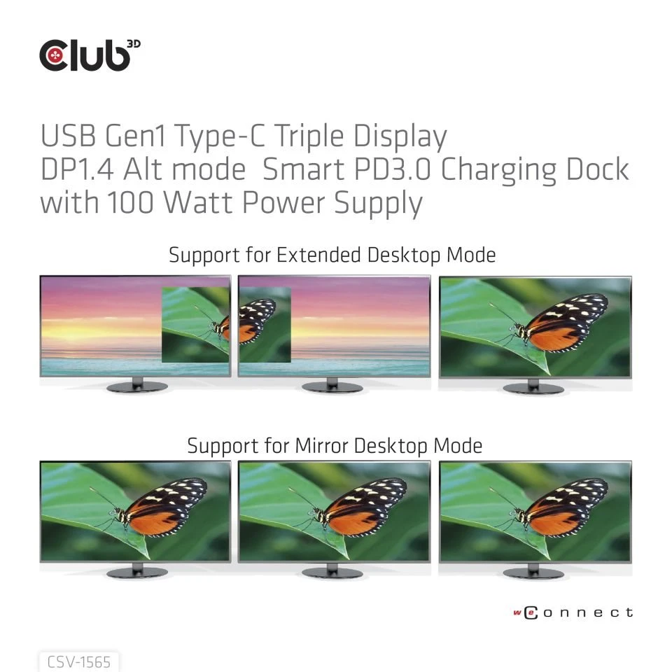 Club 3D USB-C stotis / replikatorius (CSV-1565) aprašymas - Prekės nuotrauka