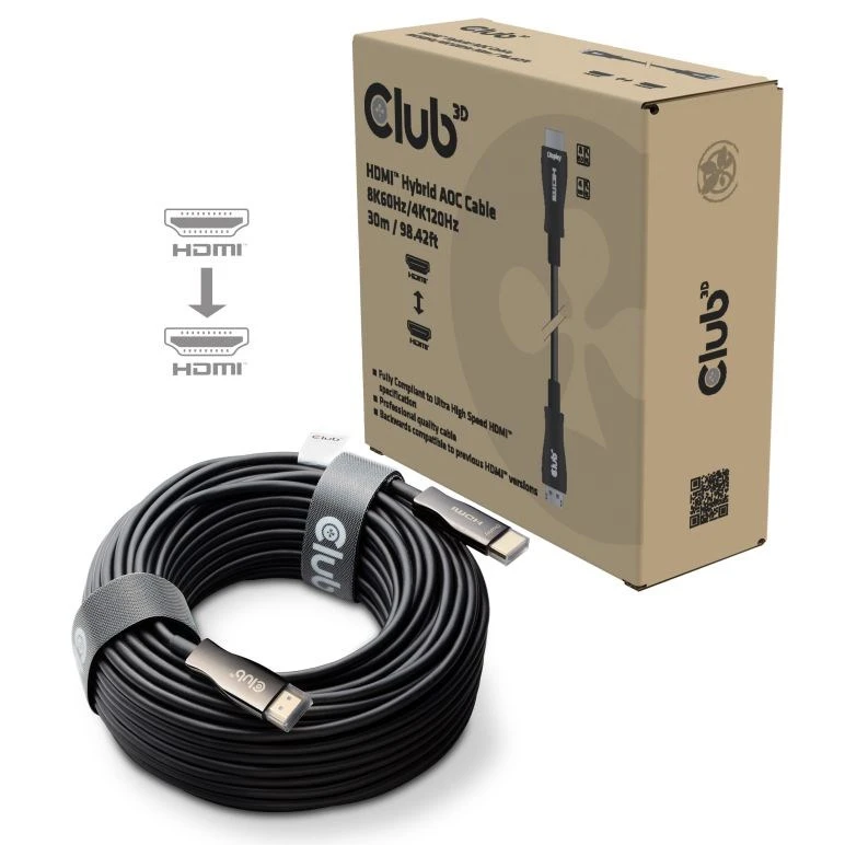 Club 3D CLUB3D CAC-1392 HDMI kabelis 30 m HDMI A tipo (standartinis) aprašymas - Prekės nuotrauka Club 3D CLUB3D CAC-1392 HDMI kabelis 30 m HDMI A tipo (standartinis) aprašymas - Prekės nuotrauka
