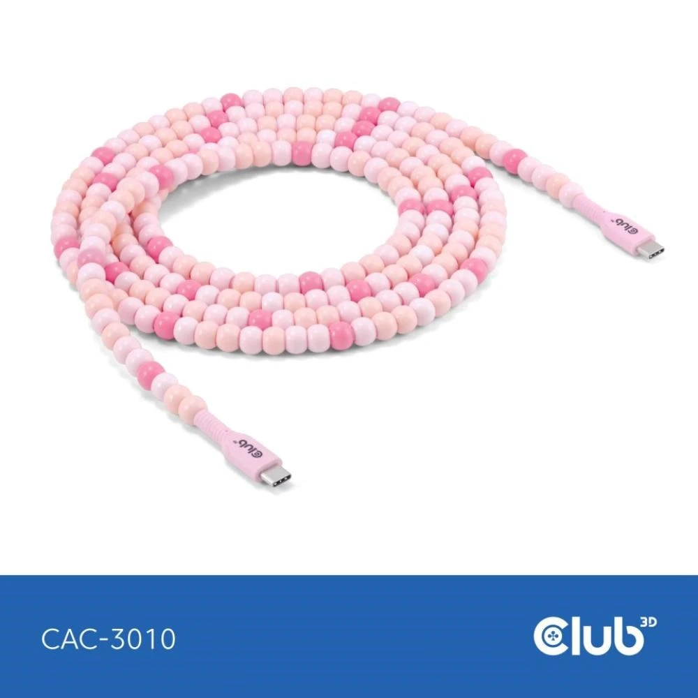 Kabelis USB Club 3D USB-C - USB-C 2 m Rožinė (CAC-3010) aprašymas - Prekės nuotrauka Kabelis USB Club 3D USB-C - USB-C 2 m Rožinė (CAC-3010) aprašymas - Prekės nuotrauka