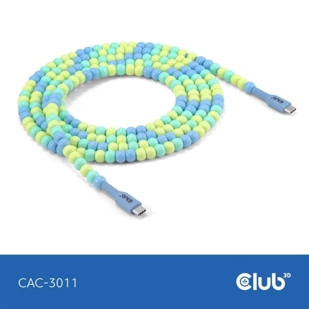 Kabelis USB Club 3D USB-C - USB-C 2 m daugiaspalvis (CAC-3011) aprašymas - Prekės nuotrauka