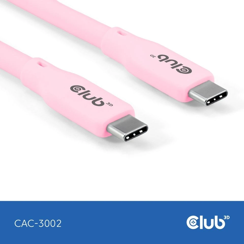 Club 3D Club3D Lifestyle USB-C Kabelis PD 240W,20Gbps 2m rožinė St/St mažmeninė prekyba aprašymas - Prekės nuotrauka Club 3D Club3D Lifestyle USB-C Kabelis PD 240W,20Gbps 2m rožinė St/St mažmeninė prekyba aprašymas - Prekės nuotrauka