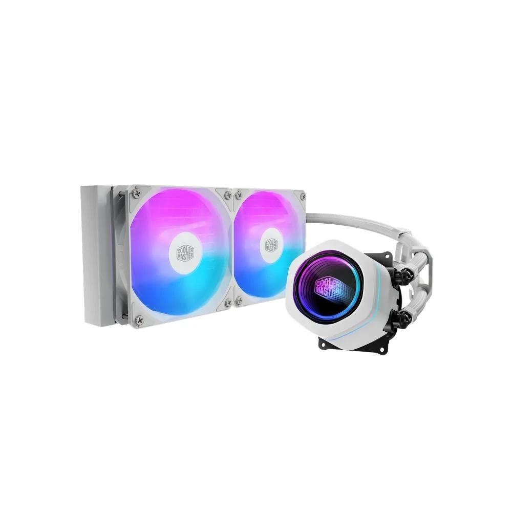 Cooler Master MasterLiquid Core Nex, Liquid cooling kit, 12 cm, 650 RPM, 1750 RPM, 122.4 m³/h, Baltas aprašymas - Prekės nuotrauka