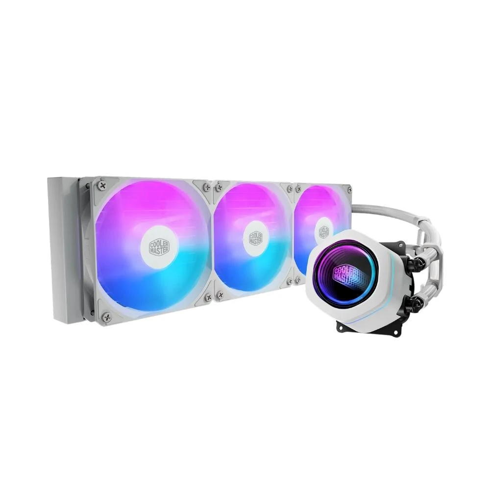 Cooler Master vodní chladič MasterLiquid Core Nex 360, 3x120mm, LGA1851, AM5, bílá aprašymas - Prekės nuotrauka