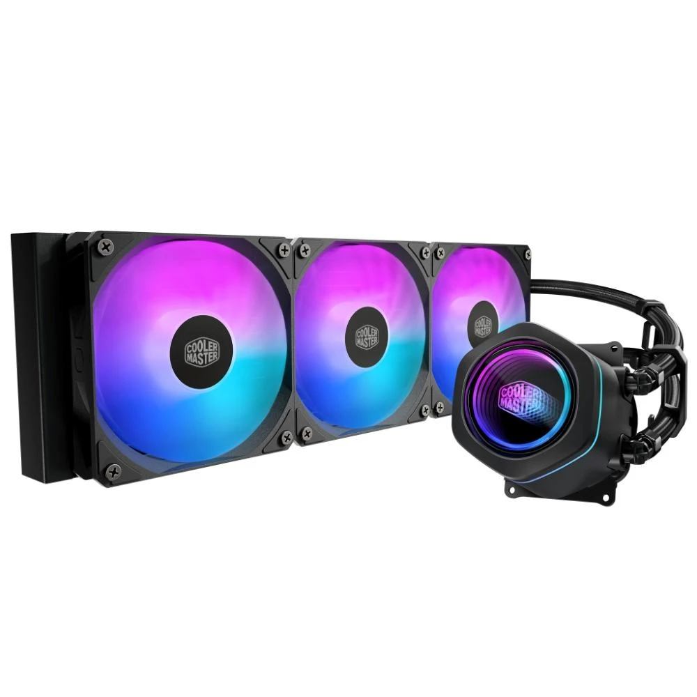 Cooler Master vodní chladič MasterLiquid Core Nex Digital 360 Baltas ARGB, 3x 120mm, ARGB, LGA1851, AM5, Bílá aprašymas - Prekės nuotrauka Cooler Master vodní chladič MasterLiquid Core Nex Digital 360 Baltas ARGB, 3x 120mm, ARGB, LGA1851, AM5, Bílá aprašymas - Prekės nuotrauka