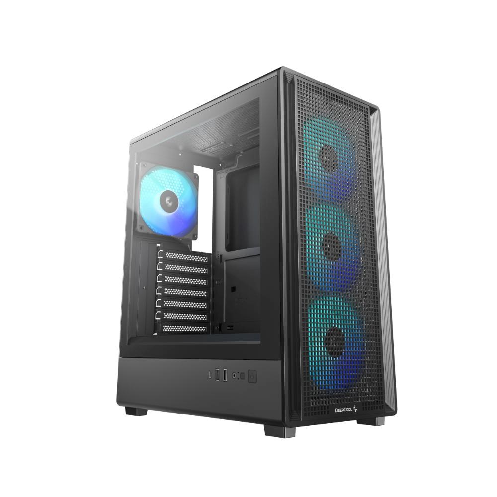 Deepcool Case | CC550 4F | Mid Tower | ATX PS2 (maksimalus ilgis: 180 mm) | Juodas aprašymas - Prekės nuotrauka