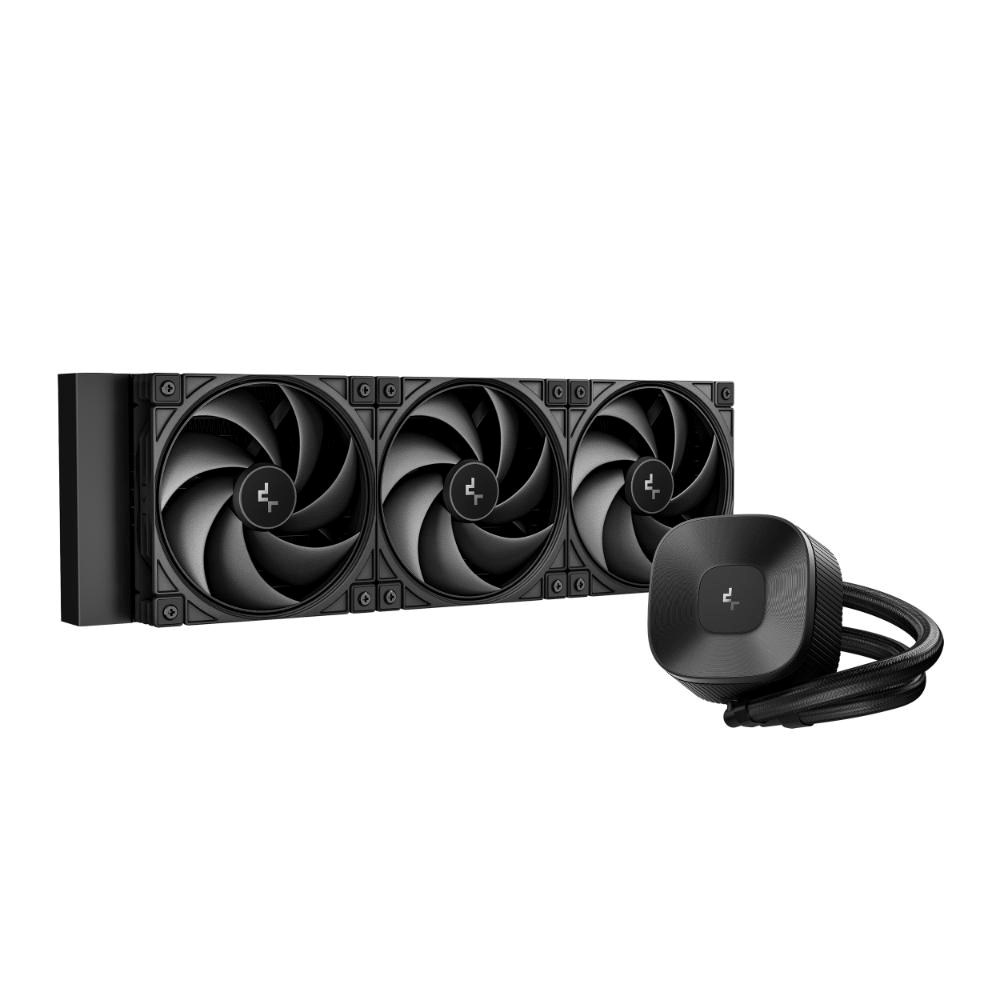 DEEPCOOL Vodní chladič LE360 V2 ZERO DARK, 3x120mm, ARGB, AM5, LGA1851, juoda aprašymas - Prekės nuotrauka