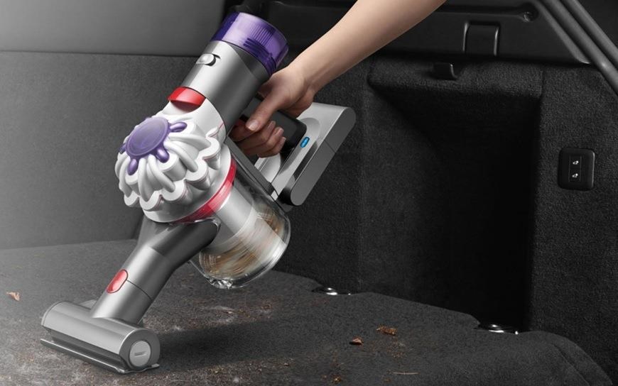 Dulkių siurblys Dyson Car+Boat ruční vysavač, pilka/fialová, výdrž až 50 min, 2 Tier Radial, sací výkon 115 aW, plně utěsněná filtrace aprašymas - Prekės nuotrauka