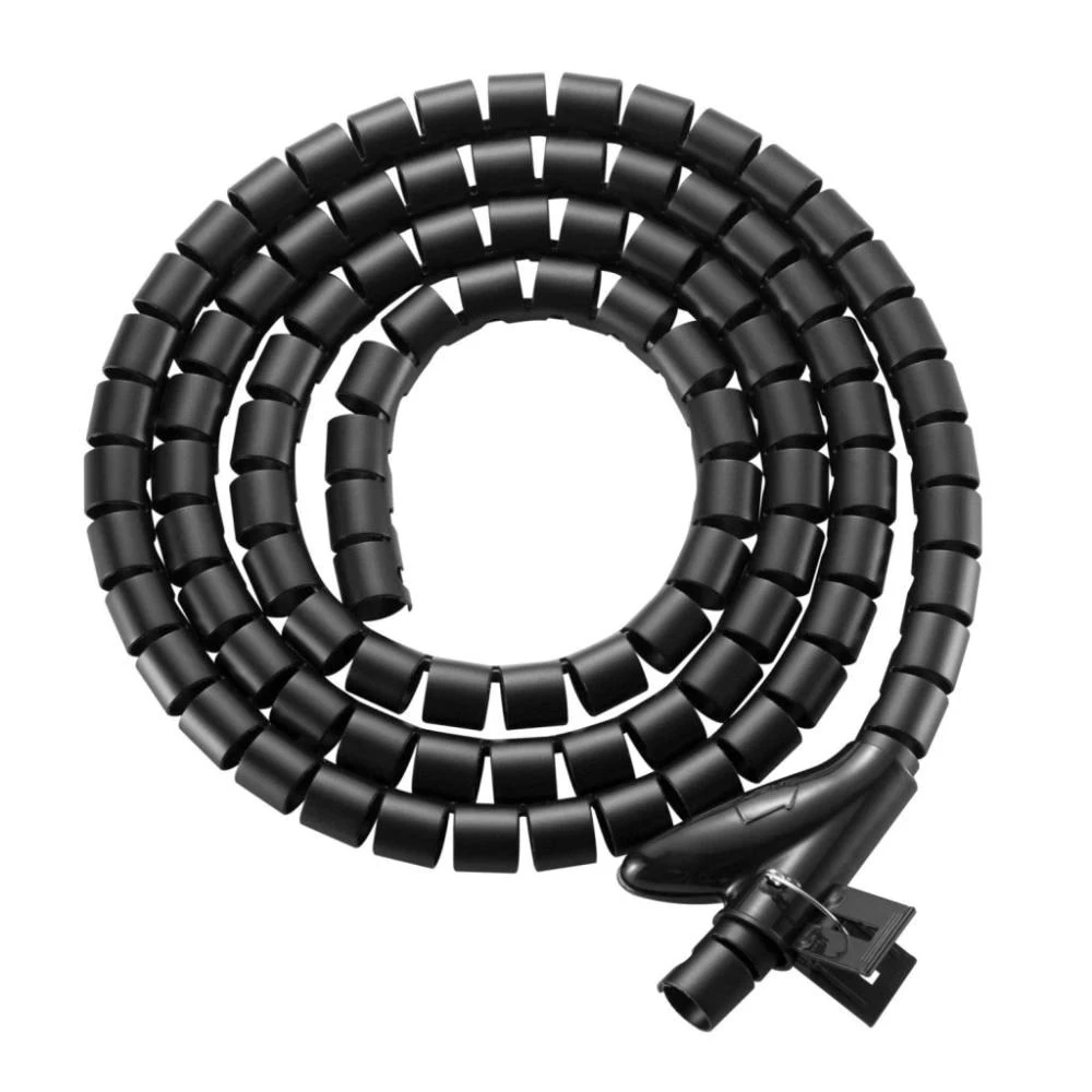 EVOLVEO CableHold, organizér kabelů, 2,5 m x 2 cm, samosvorný, černý aprašymas - Prekės nuotrauka