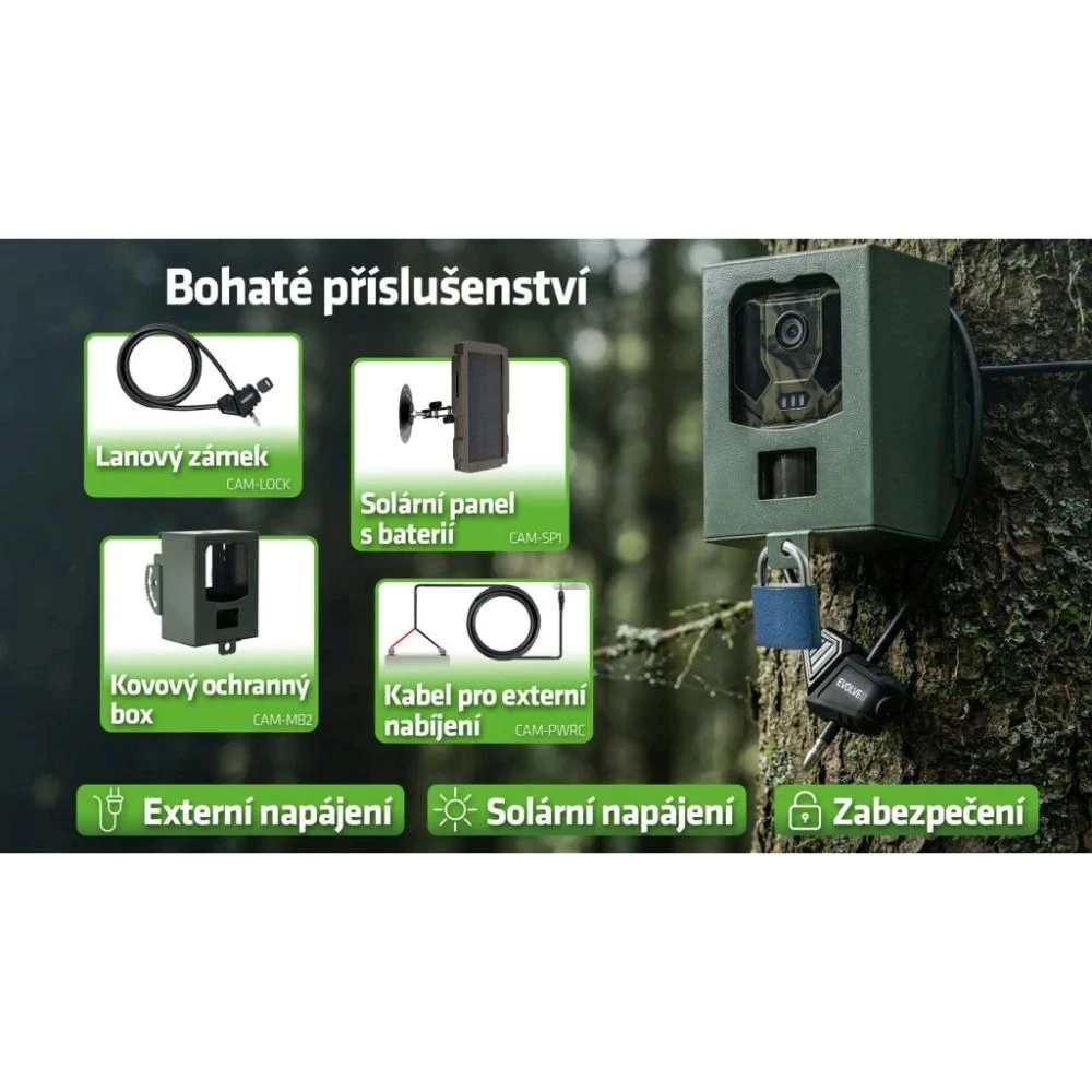 EVOLVEO StrongVision PRO 4G II, fotopast / bezpečnostní kamera se 4G LTE a 10 000 mAh baterií aprašymas - Prekės nuotrauka