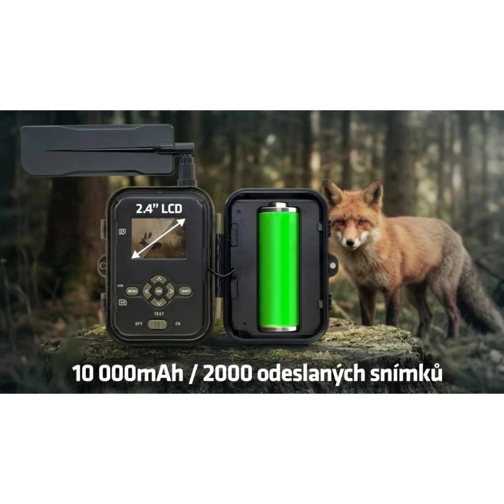 EVOLVEO StrongVision PRO 4G II, fotopast / bezpečnostní kamera se 4G LTE a 10 000 mAh baterií aprašymas - Prekės nuotrauka