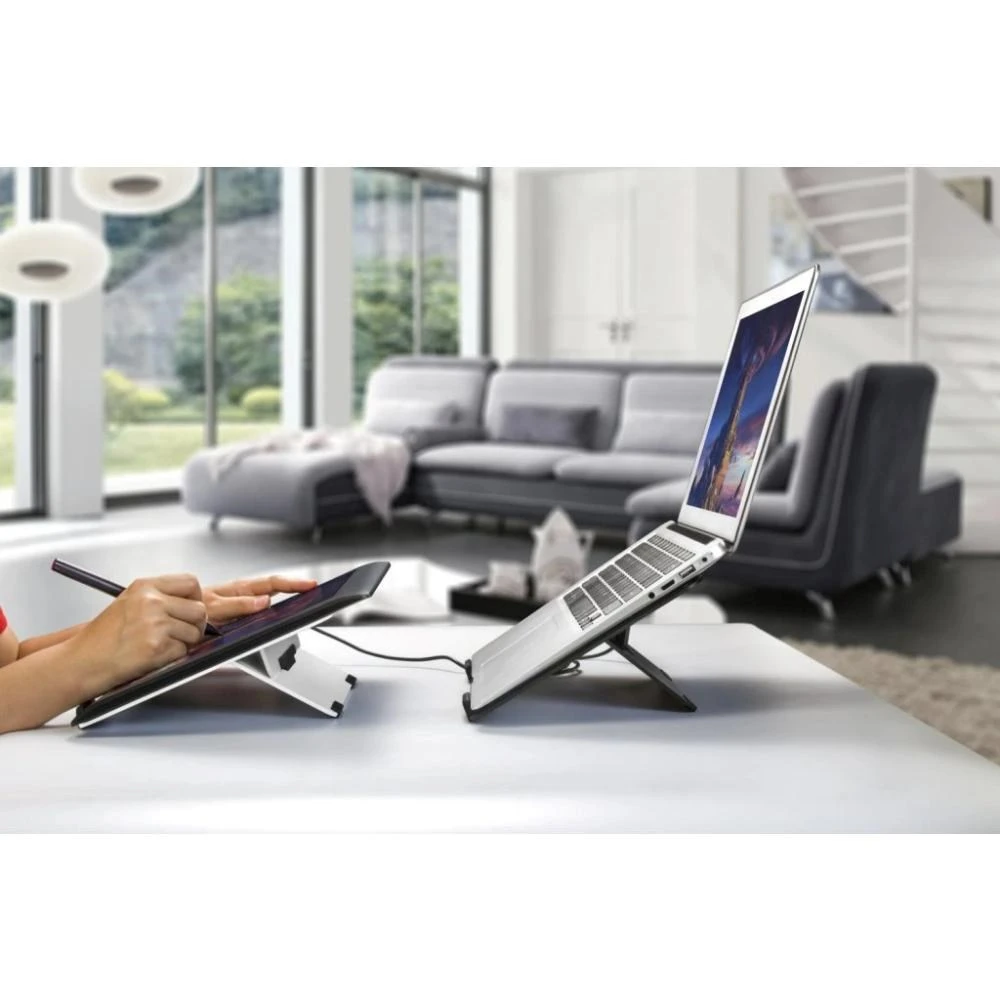 Evolveo TopLift aluminiowy stojak pod laptop juoda aprašymas - Prekės nuotrauka